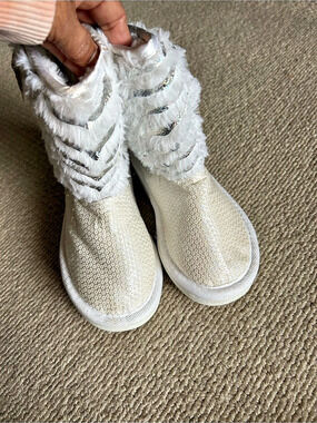 Justice Girls Size 1 Sequin Fringe Boots NWT